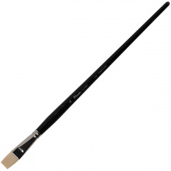 Кисть синтетика (имитация щетины), плоская, №16, длинная ручка, дерево Pinax 215016