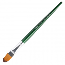 Кисть синтетика, плоская овальная, №14, короткая ручка, дерево Pinax 346014