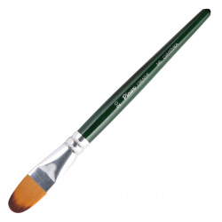 Кисть синтетика, плоская овальная, №20, короткая ручка, дерево Pinax 346020