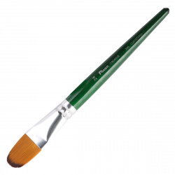 Кисть синтетика, плоская овальная, №24, короткая ручка, дерево Pinax 346024