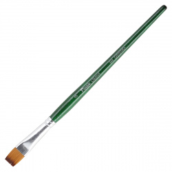 Кисть синтетика, плоская, №8, короткая ручка, дерево Pinax 344008