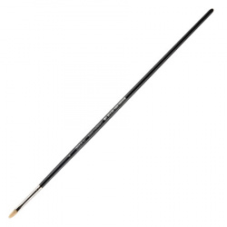 Кисть синтетика (имитация щетины), плоская овальная, №4, длинная ручка, дерево ART LIFE КОКОС 205955