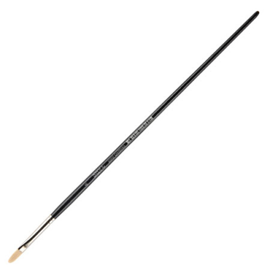 Кисть синтетика (имитация щетины), плоская овальная, №8, длинная ручка, дерево ART LIFE КОКОС 205957