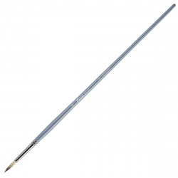 Кисть синтетика (имитация колонок), круглая, №8, длинная ручка, дерево Pinax 991008