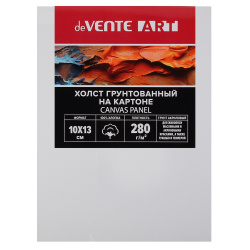 Холст, картон, 10*13 см, 100% хлопок, 280 г/кв.м, грунтованный, Artistic studio, deVENTE, 8150427