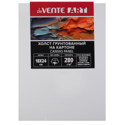 Холст, картон, 18*24 см, 100% хлопок, 280 г/кв.м, грунтованный, Artistic studio, deVENTE, 8150301