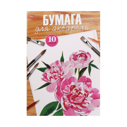Папка для акварели А4 10л 180г/м2 Цветы 10Ба4_06592