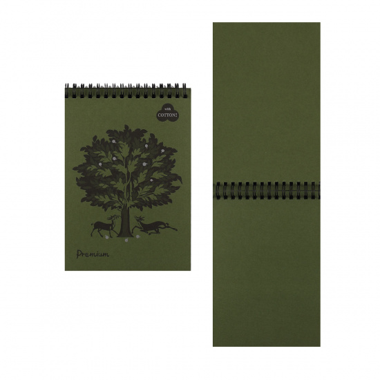 Блокнот для пастели А5, 30 листов, офсет 160 г/кв.м, 40% хлопка, цвет зеленый Dark jungle Лилия Холдинг БPr/DJ
