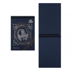 Блокнот для пастели Night blue А5, 30л, офсет 160 г/кв.м., 40% хлопка, на евроспирали, цвет синий Лилия Холдинг БPr-8369