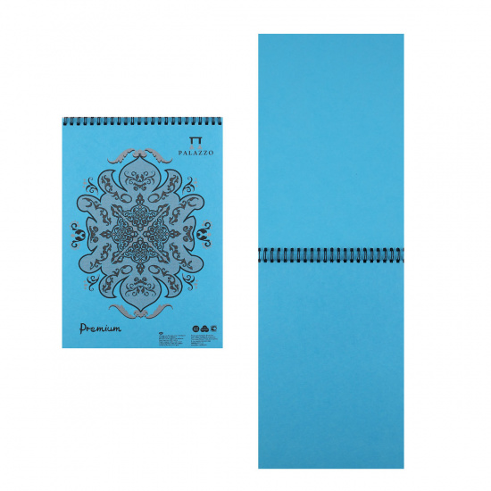 Блокнот для пастели А4, 30 листов, офсет 160 г/кв.м, 40% хлопка, цвет голубой небесный Cloudy sky Лилия Холдинг БPr-8284