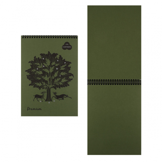 Блокнот для пастели А4, 30 листов, офсет 160 г/кв.м, 40% хлопка, цвет зеленый Dark jungle Лилия Холдинг БPr4/DJ