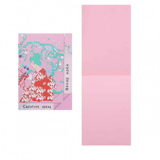 Блокнот для эскизов/скетчбук А6 (100*140) 20л 160г/м2 обл мягк карт склейка Creative Ideas Pink ПЛ-0820