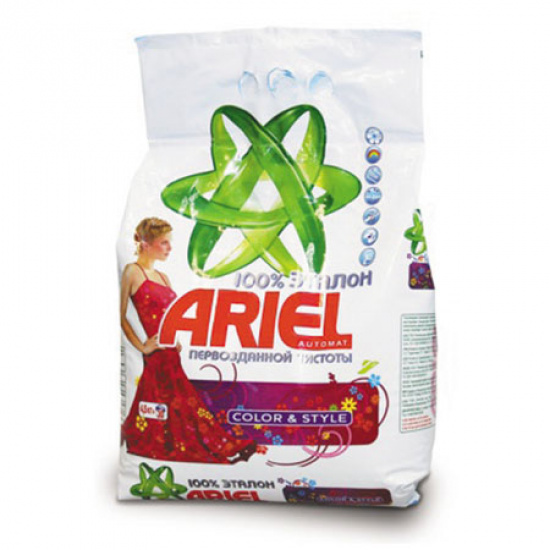 Порошок Ariel автомат, порошок, для цветного белья, пакет полиэтиленовый, 3 кг Color 81767249