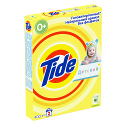 Порошок, Tide, Детский, автомат, 400 гр, для детского белья, картонная коробка, 80843367