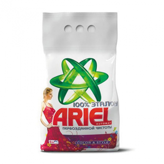 Порошок Ariel автомат, порошок, для цветного белья, пакет полиэтиленовый, 6 кг Color 81757067