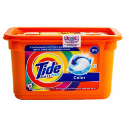 Гель автомат в растворимых капсулах Tide Color 300 гр, для цветного белья, пластиковая коробка 81744699