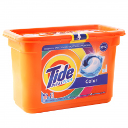 Гель автомат Tide Эффект Color 18 шт, 22,7 гр, для цветного белья, пластиковая коробка 81773084