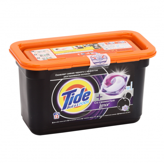 Гель автомат Tide 12 шт, 21,3 гр, для всех типов белья, пластиковая коробка 81767703