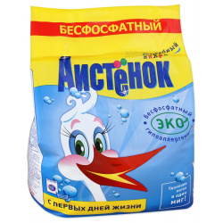 Порошок, Ушастый нянь, Аистенок, универсальный, 4 кг, для детского белья, пакет полиэтиленовый