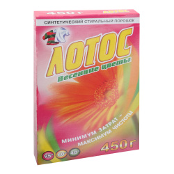 Порошок, Лотос, универсальный, 450 гр, для любых видов ткани, картонная коробка, 047625