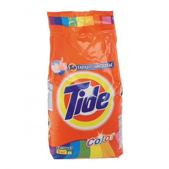 Порошок Tide автомат, порошок, для цветного белья, пакет полиэтиленовый, 9 кг Color 81769355