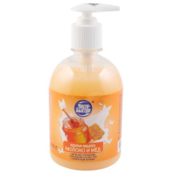 Мыло-крем жидкое, 450 мл, Чисто Быстро, Молоко и мёд