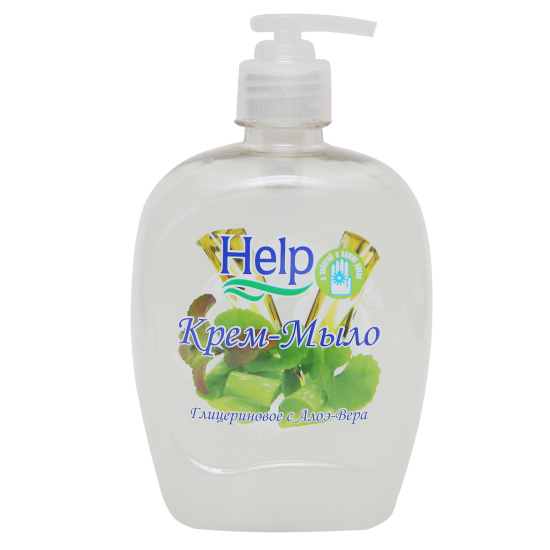 Мыло-крем жидкое, 500 мл, Help, Глицериновое, 0369