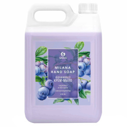 Мыло-крем жидкое, 5 литров, GRASS, Milana Черника в йогурте, 126305
