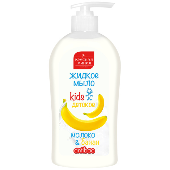 Мыло жидкое, 500 мл, Красная Линия, Молоко и банан