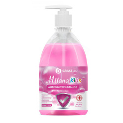 Жидкое мыло GRASS Milana Fruit Bubbles Kids антибак 500мл (с курком) 125347