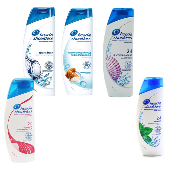 Шампунь, Head&shoulders, ассорти, 200 мл, универсальный, 80821230