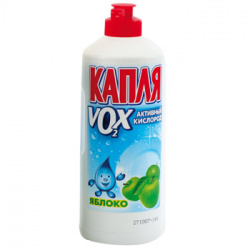 Средство для мытья посуды Капля VOX гель, 500 мл Яблоко