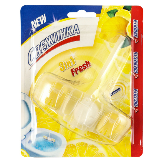 Средство для сантехники, Свежинка, 40 гр, блистер, WC 3 в1Fresh Lemon, 4607023659428