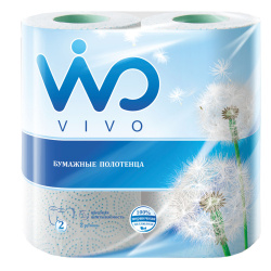 Полотенце бумаж VIVO ассорти 2сл(2шт)