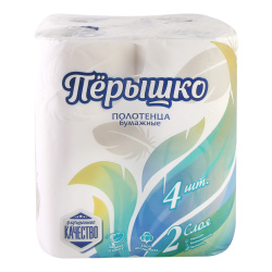 Полотенце бумаж Перышко 2х сл 4шт 9762