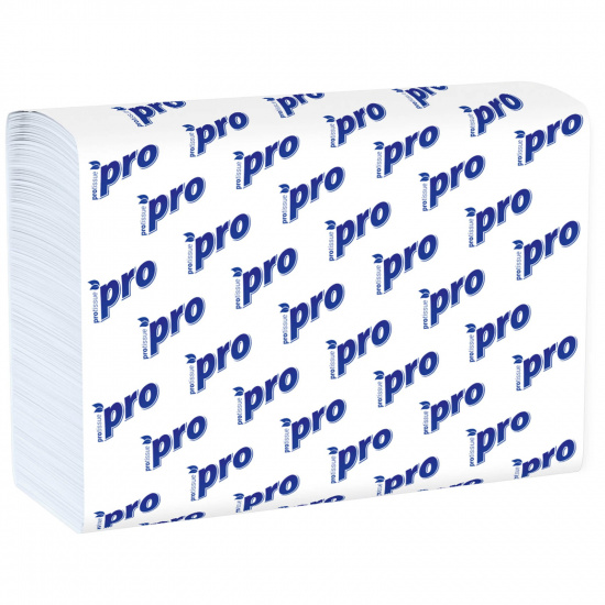 Полотенца бумажные 190 листов, 2-х слойная, вторичная целлюлоза PROtissue С196