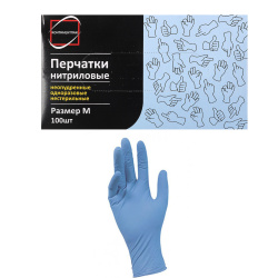 Перчатки нитриловые неопудр.КонтинентПак M 100шт ( 50пар) 133403