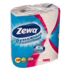 Полотенца бумажные, 2 шт, 2 слоя, 14 м, целлюлоза, Zewa