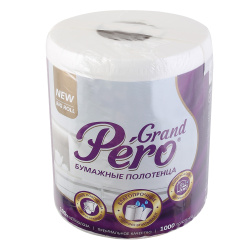 Полотенца бумажные, Grand, 1 шт, 2 слоя, 100 м, целлюлоза, PERO, 3392