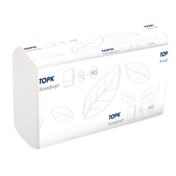 Полотенца бумажные, Advanced ZZ-образного сложения, 2 слоя, целлюлоза, TORK, 290184
