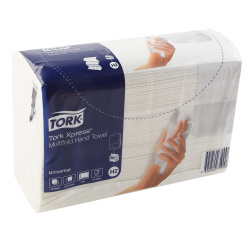 Полотенца бумажные, Multifold Universal, 2 слоя, целлюлоза, (Система H2) Premium, TORK/Tellus, 471103