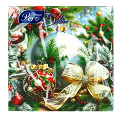 Салфетки, PERO, Deluxe, 33*33 см, 3 слоя, 20 шт, Волшебство праздника, 5549