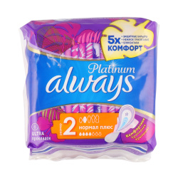 Женские прокладки, Ultra, гигиенические, 2 капли, 8 шт, с крылышками, Platinum Normal plus, ALWAYS, 80797101