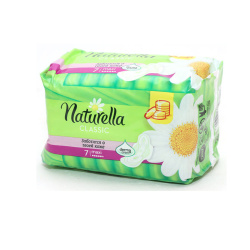 Женские прокладки, Classic, гигиенические, 3 капли, 7 шт, с крылышками, Camomile Maxi, NATURELLA, 80773831