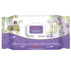 Салфетки влажные, освежающие, 120 шт, пакет с пластиковым клапаном, AMRA