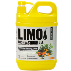 Средство для мытья посуды, LIMO, 1,5 литра, Хлопок и мандарин