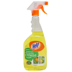 Средство для мытья стекол и зеркал, Help, 750 мл, флакон с распылителем, Лимон, 1-0335