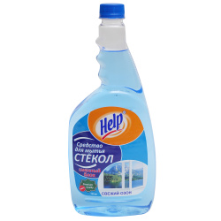 Средство для мытья стекол и зеркал, Help, 750 мл, запасной флакон, Свежий озон, 1-0738