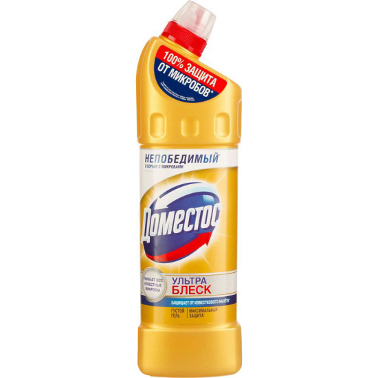 Средство для сантехники, Domestos, 1 литр, флакон с дозатором, Ультра Блеск