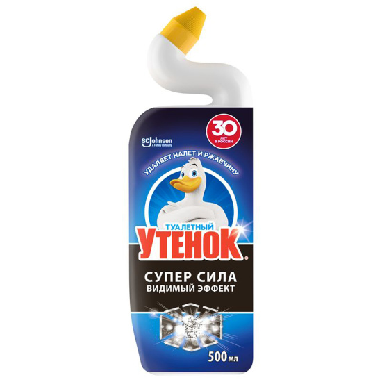 Средство для сантехники, Туалетный Утенок, 500 мл, флакон с дозатором, Видимый Эффект, 366528